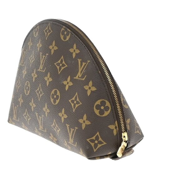LOUIS VUITTON Trousse Demi Ronde Pouch Monogram Leather Brown - Picture 2 of 14
